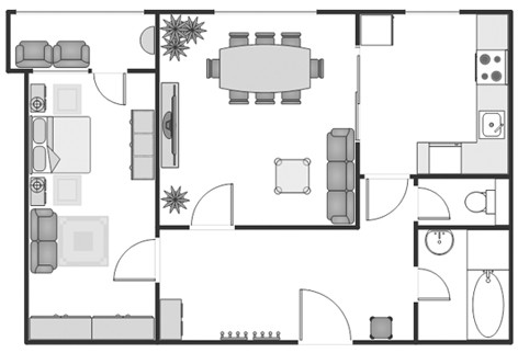 AR Classic floor plan - 3 BHK - Type A